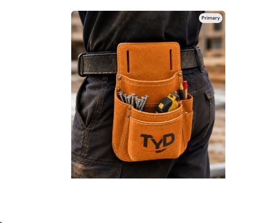 Handmade Genuine Leather Tool Pouch Belt Holder – Multi-Pocket Carpenter