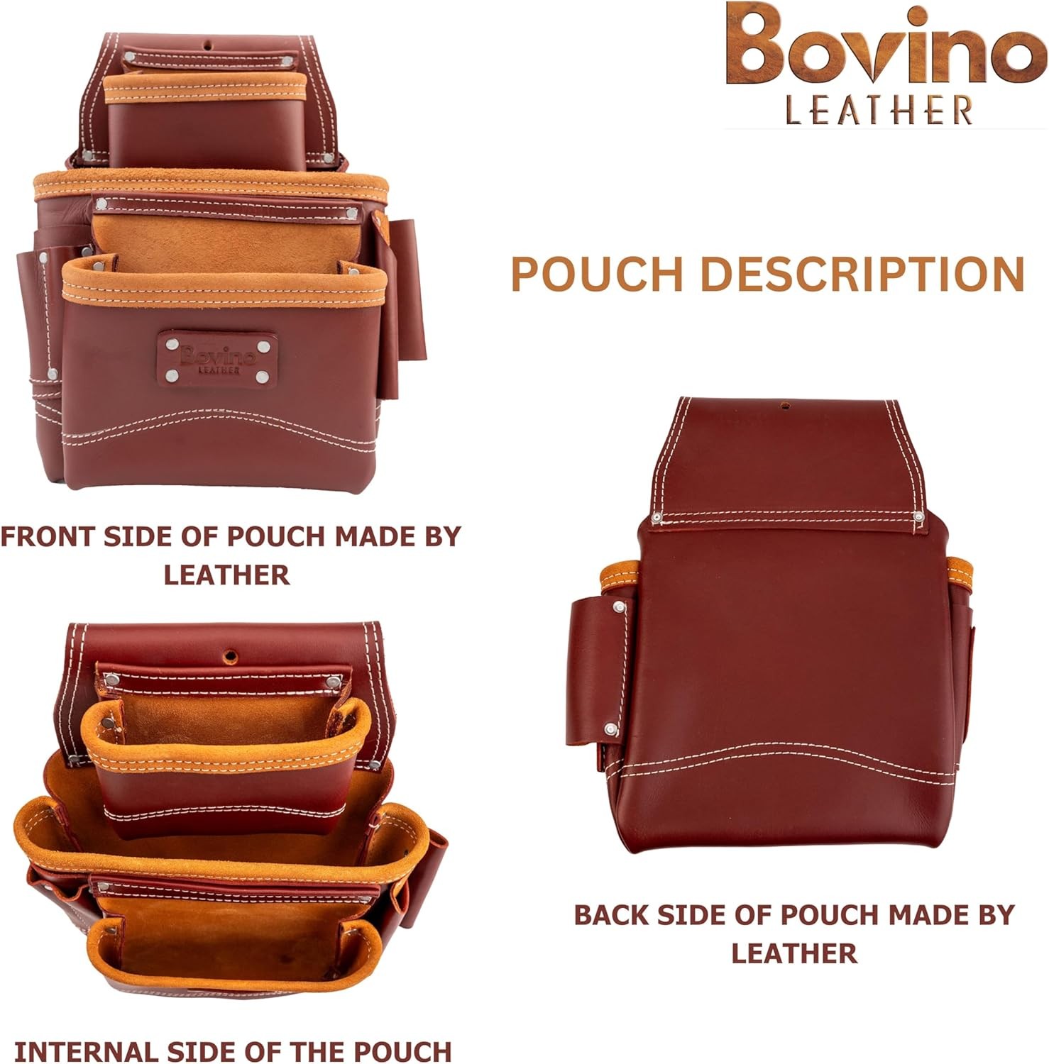 Tool Belt for Framers | 20-Pockets, Heavy-Duty Work Belt | Dual Pouches & Hammer