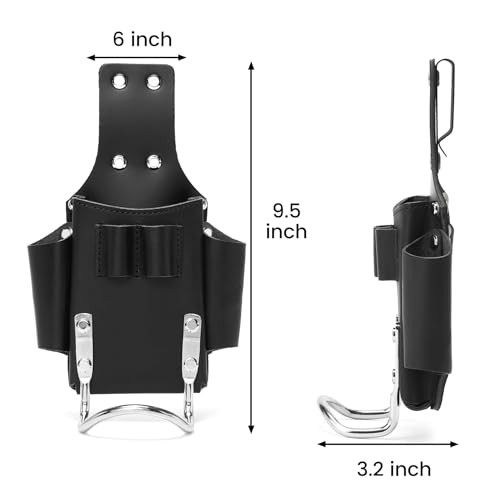 Small Leather Tool Pouch – 6-in-1 Heavy Top Grain Leather Small Tool black