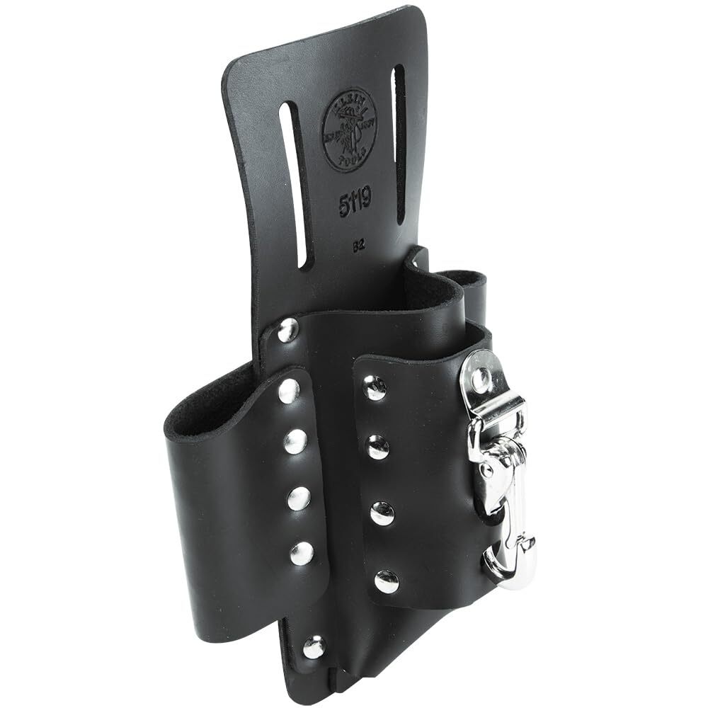 Klein Tools 5119 4 Pocket Leather Utility Holster Pouch for Tools