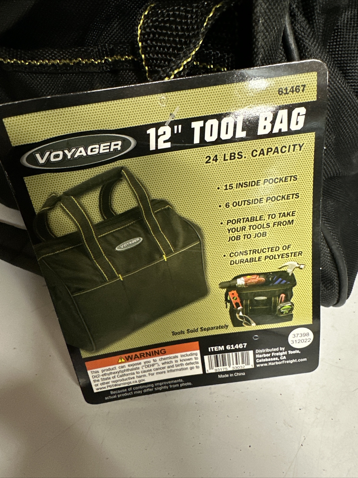 12 inch tool bag Heavy Duty 12″x10″x9″ Tote 6 Exterior & 15 Interior Pockets NEW
