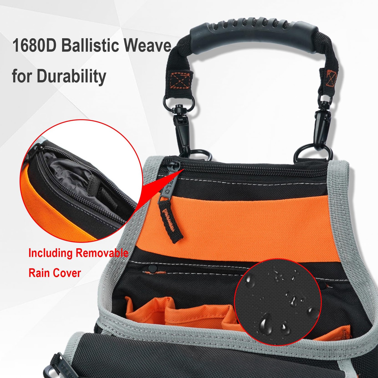 Electrician Tool Pouch Bag with Shoulder Strap 20 Pockets Tool Belt Pouch Too…