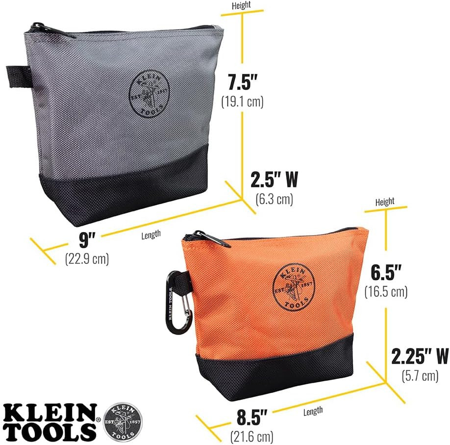 55470 Utility Bag, Stand-Up Zipper Tool Bags, Tough 1680d Ballistic Weave, Reinf