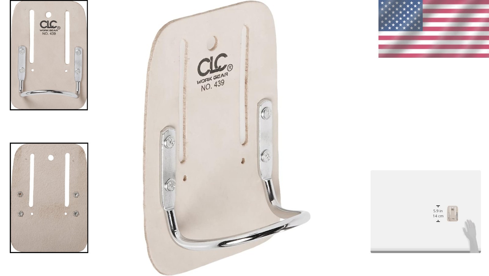 Cradle-Style Leather Hammer Holder for Secure Tool Storage – Perfect for Pros
