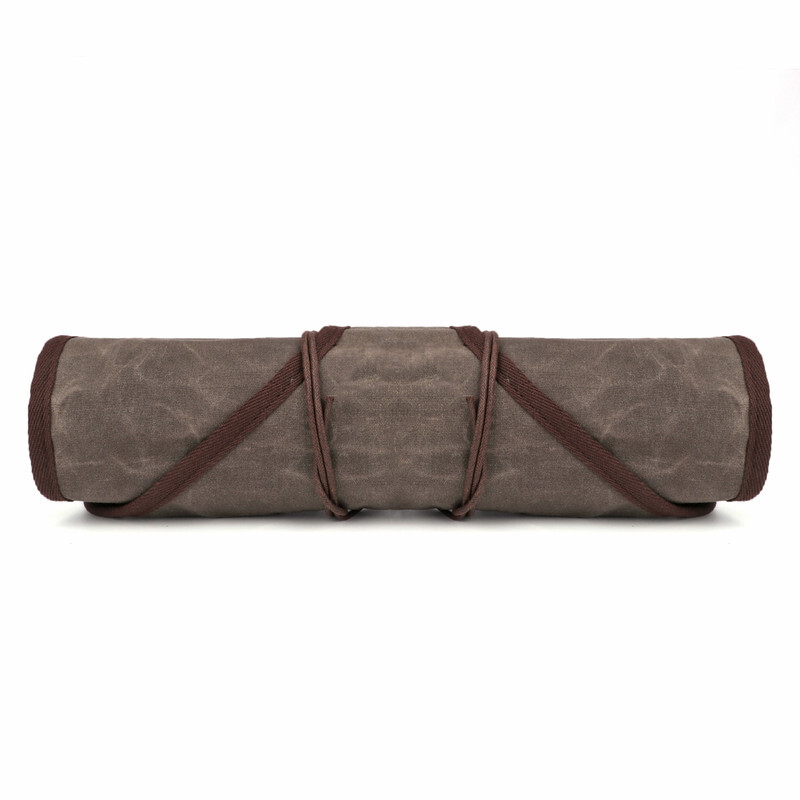TOURBON Roll Carving Tool Organizer Bag Storage Holder Zip Pouch Wax Canvas US
