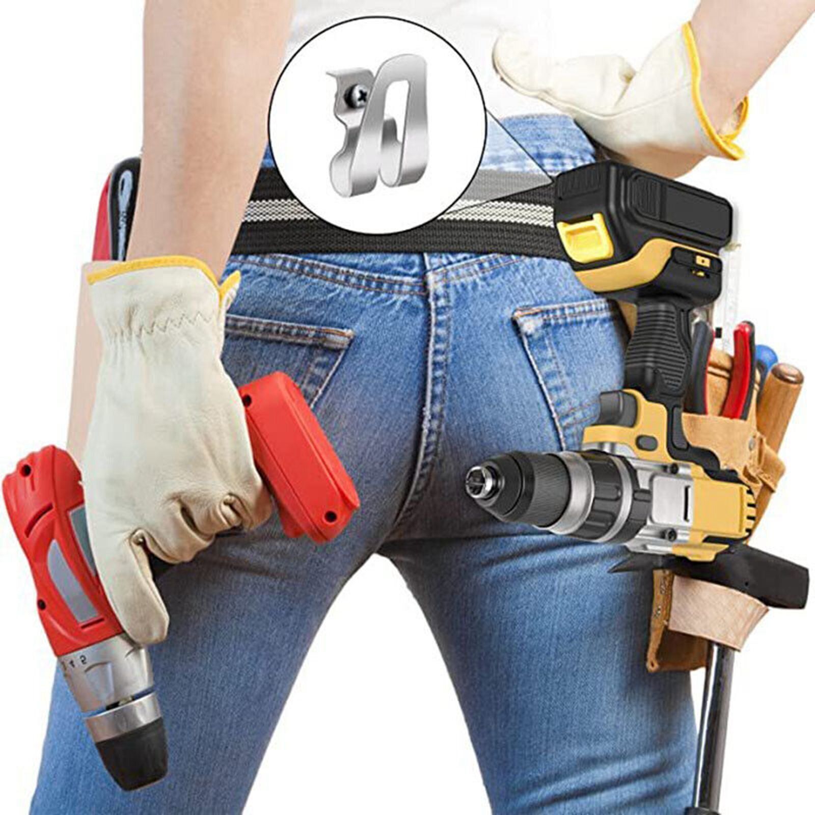 Metal 5Pcs Belt Clip Hook Holder For Milwaukee Ryobi/Ridgid Impact Driver Drill