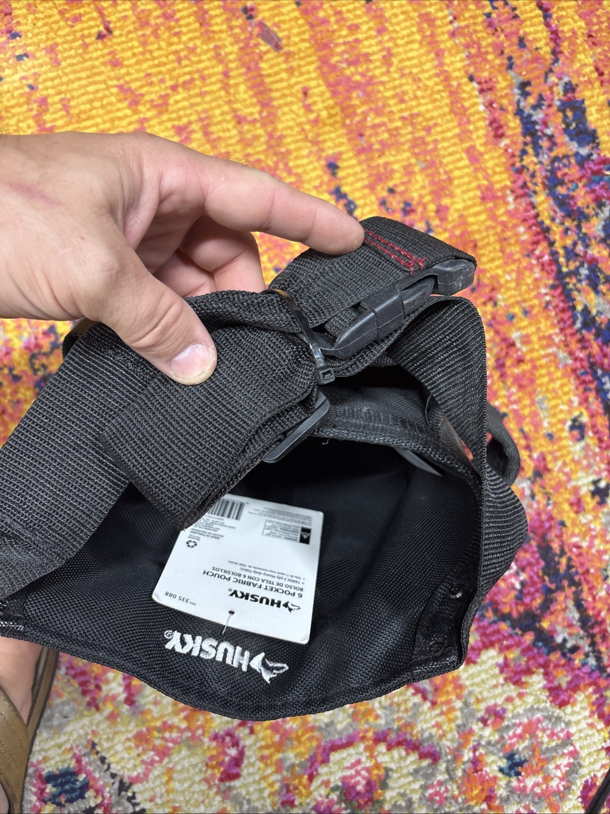 Husky 6-Pocket Black Tool Belt Pouch