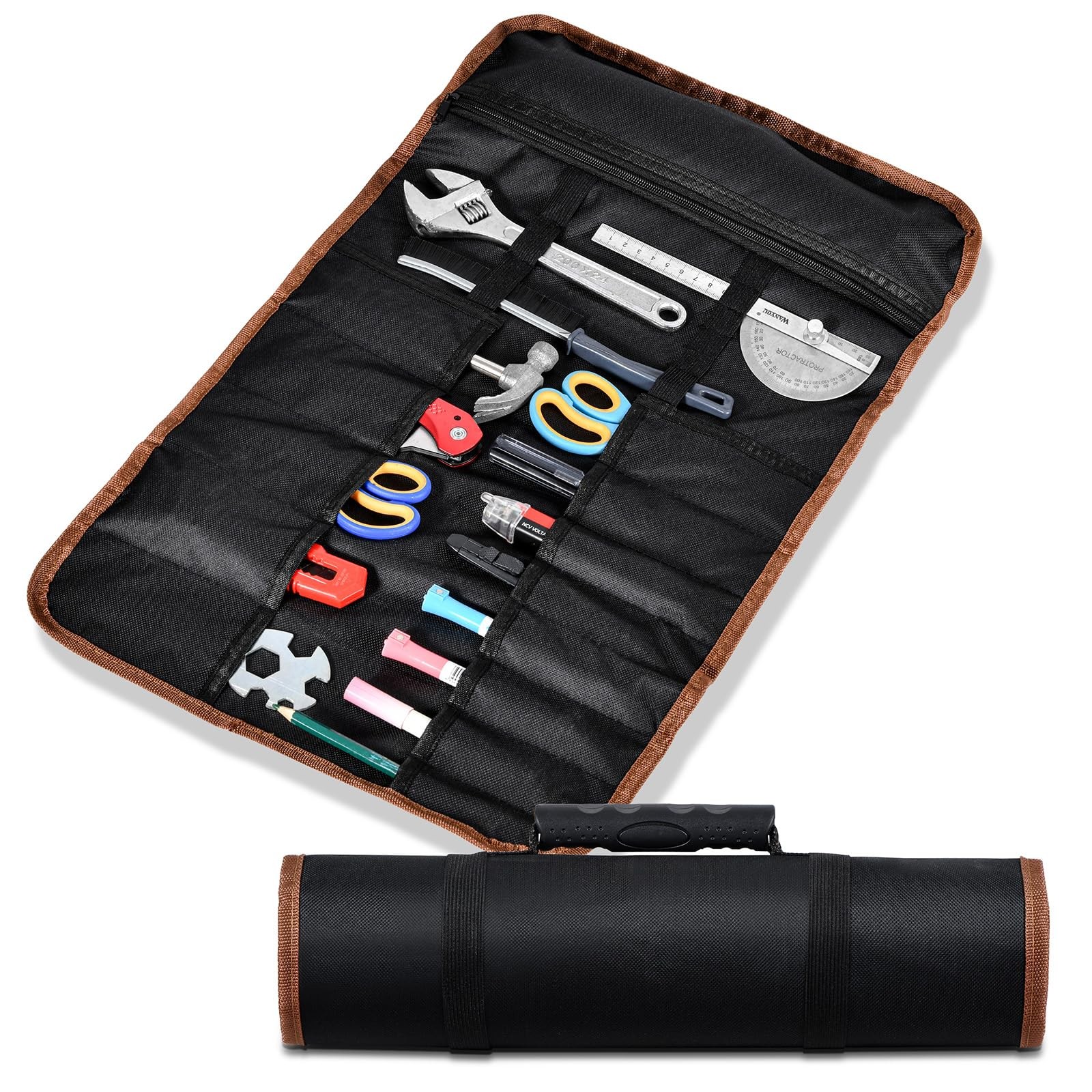 Roll Up Tool Bag Organizers With 22 Pouches Durable Portable Storage Handy