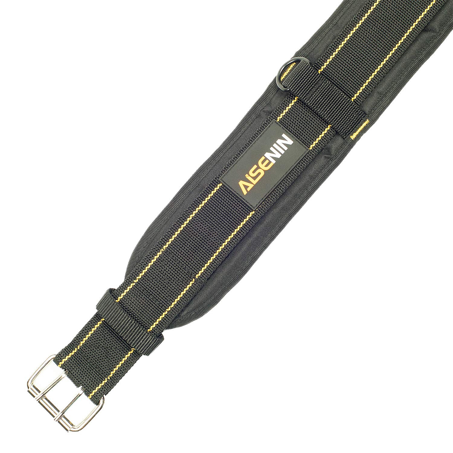 3 Inch Padded Tool Belt Heavy Duty Work Belt Yellow and Black Carpenter