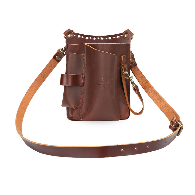 TOURBON Leather EDC Garden Tool Pliers Carry Pouch Belt Bag Phone Case Crossbody