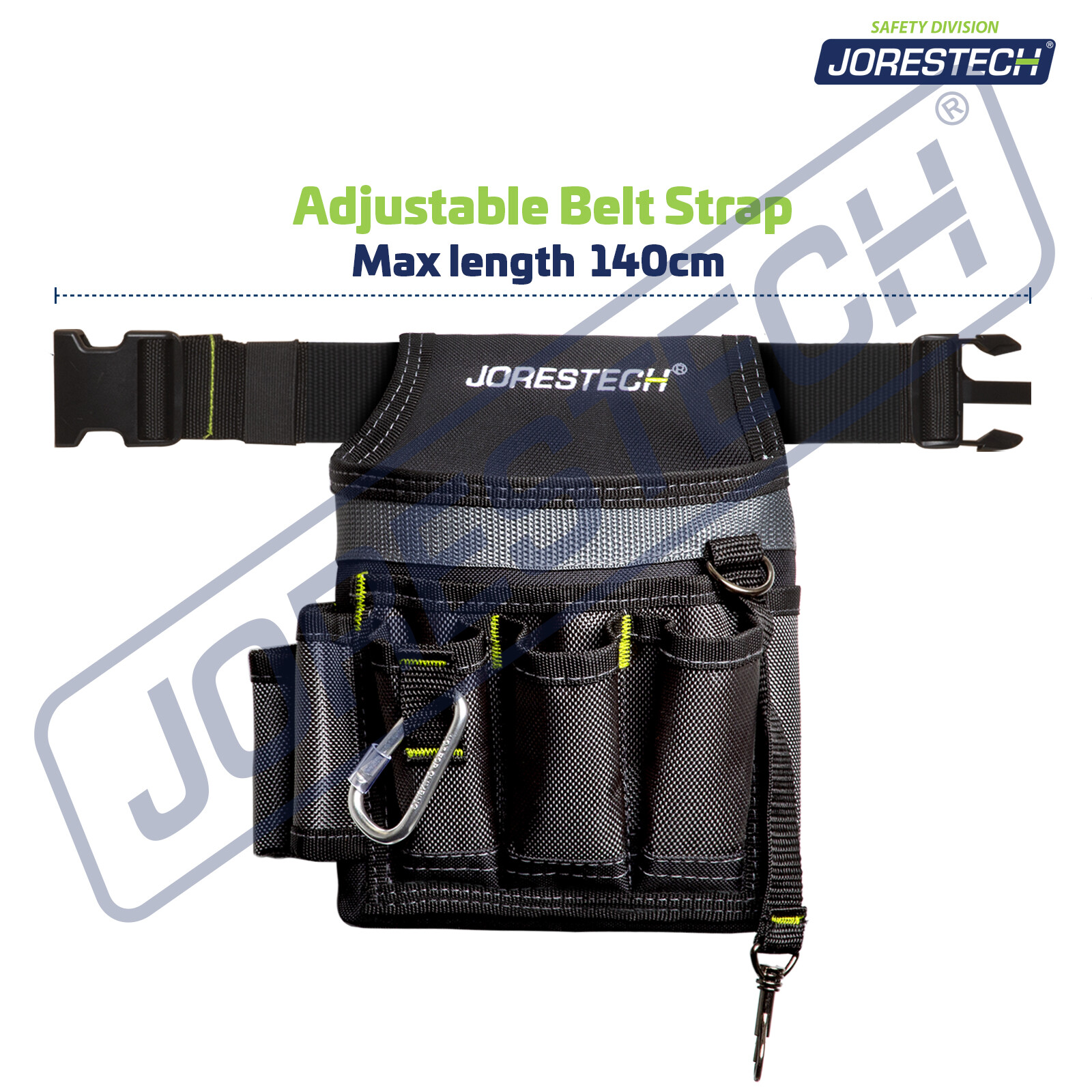 Electrician Tool Bag Waist 6 Pocket Pouch Belt Holder Maintenance JORESTECH