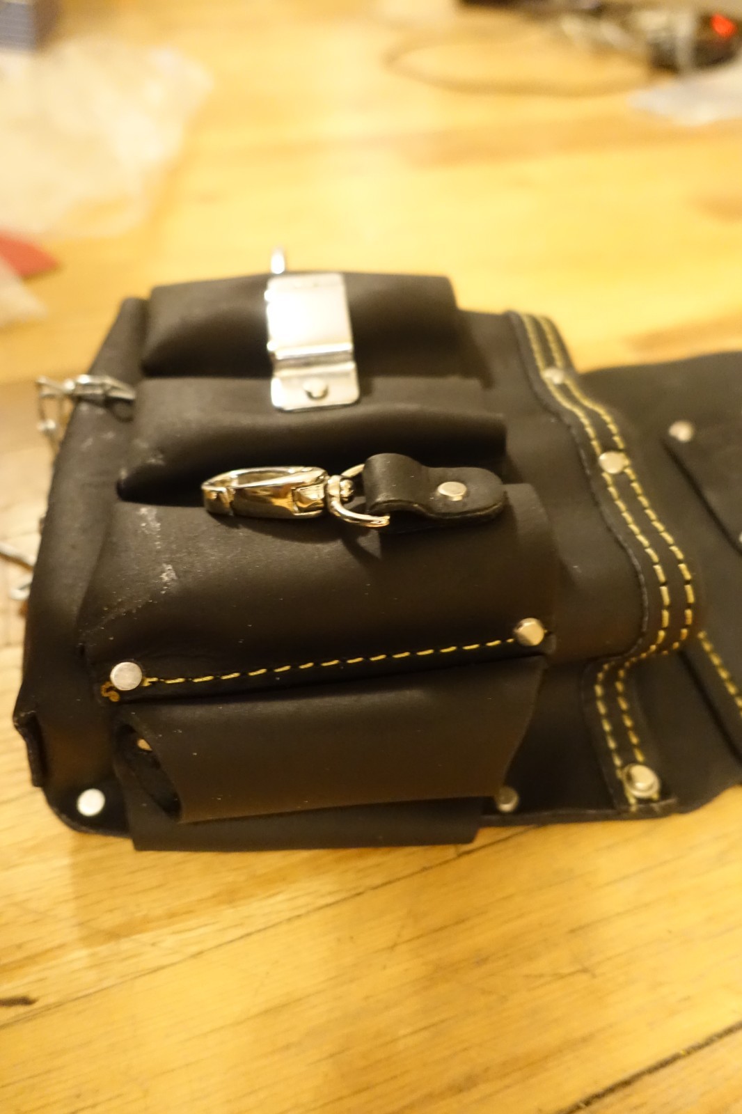 FESA PRO Electricians tool pouch, Black Leather, Brand New.