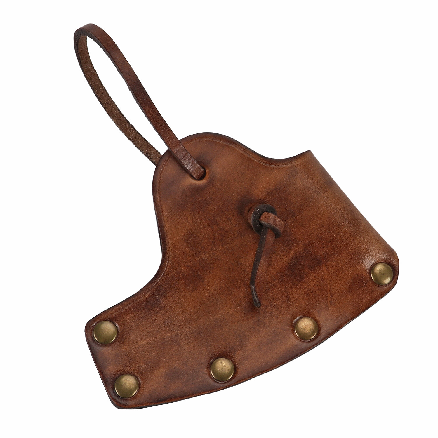 TOURBON Axe Holder Hatchet Lanyard Blade Sheath Head Cover-Cowhide Leather Craft