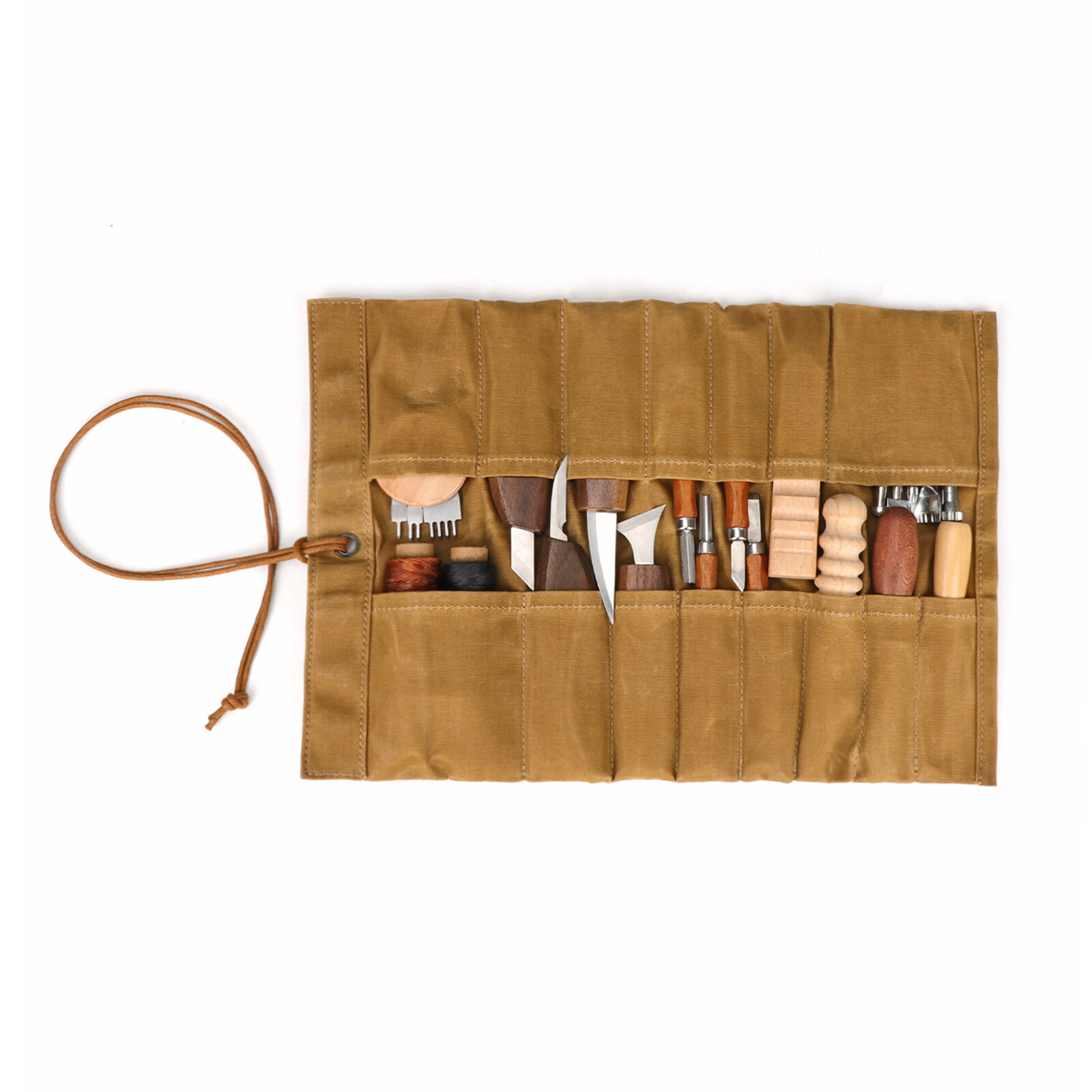 Roll up Canvas Tool Carry Holder Carving Knife Organizer Bag Handy Pouch in USA
