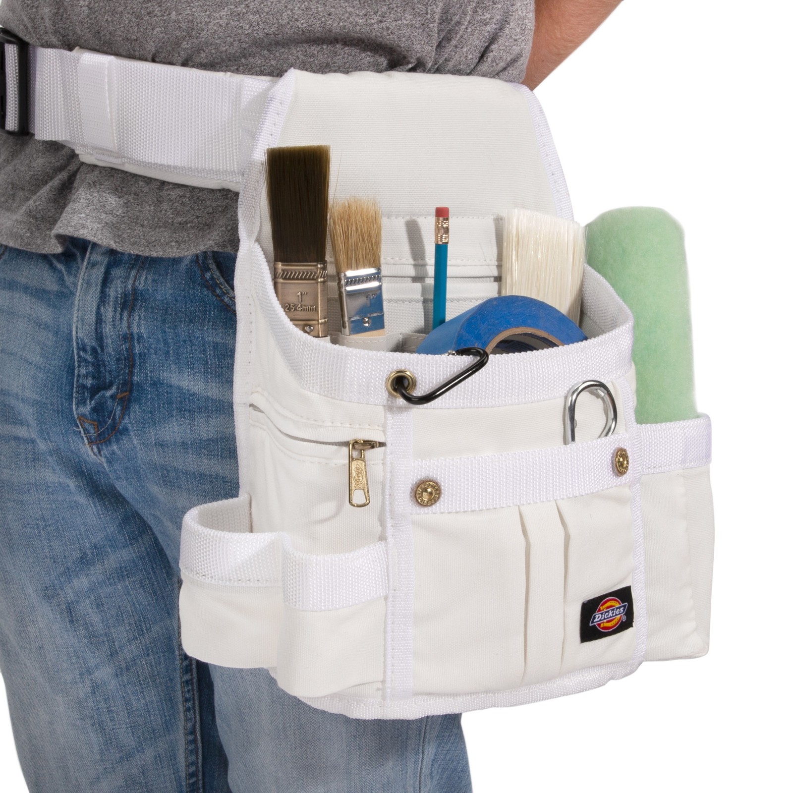 Work Tool Pouch 8 Pocket with Belt White Dickies 57053