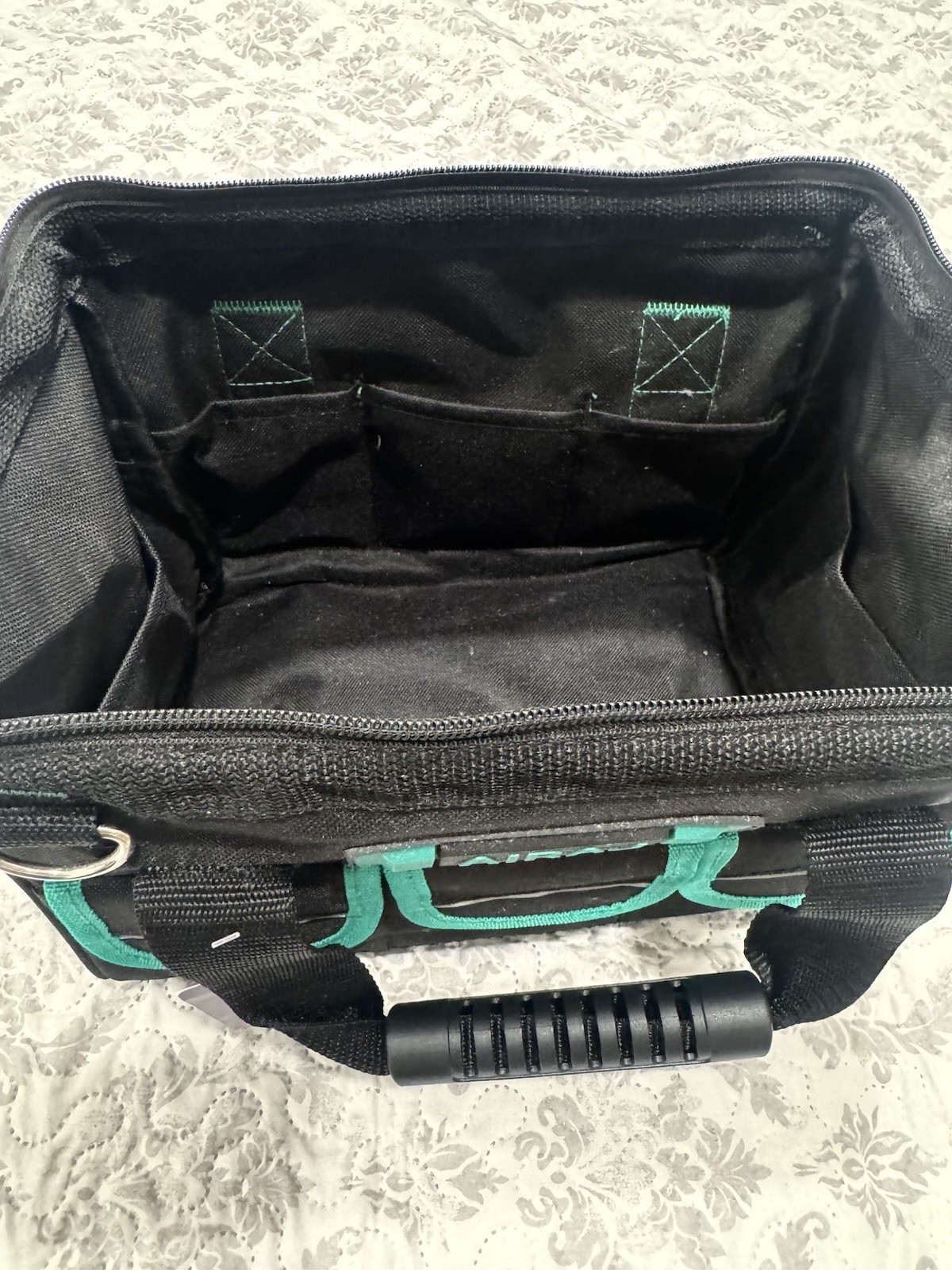 High-End 12 inch Wide Mouth Tool Bag with 16 Pockets Storage Tool Bags (Read)