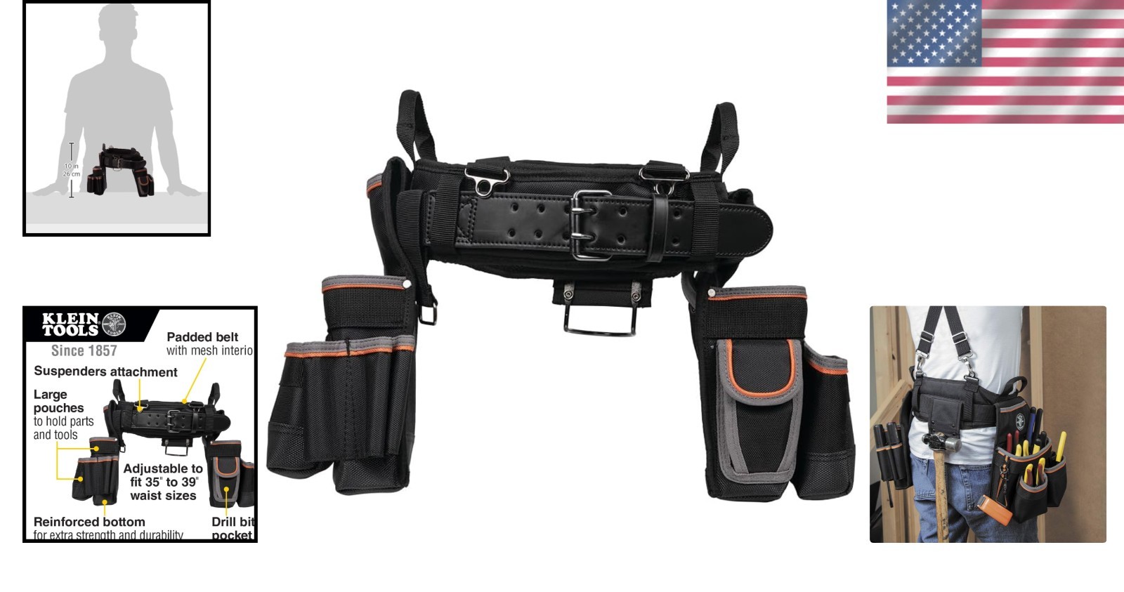 Professional Electrician’s Tool Belt and Pouch Combo – Comfortable and Durable