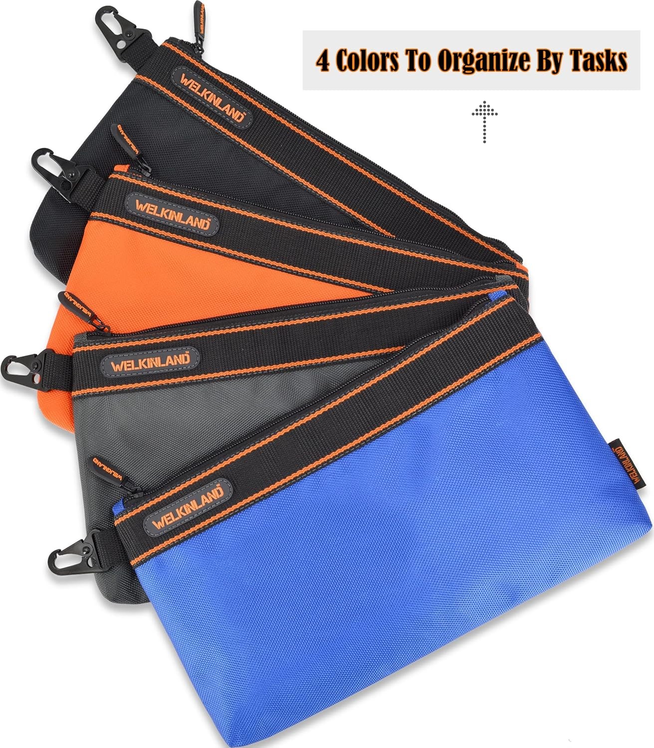 WELKINLAND 4-Packs Small tool pouch, Heavy-Duty Tool pouches, Electrician tools
