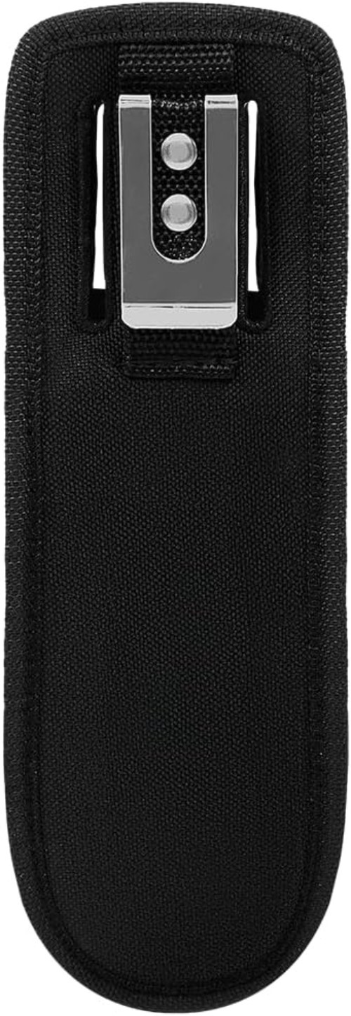 Tool Pouch with Sharpener Pocket Two Compartments Black Fabric for Professionals