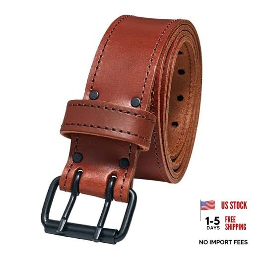 Men’s Leather Tool Belt – Handcrafted Top Grain Leather Cherry – 2″ Wide – L