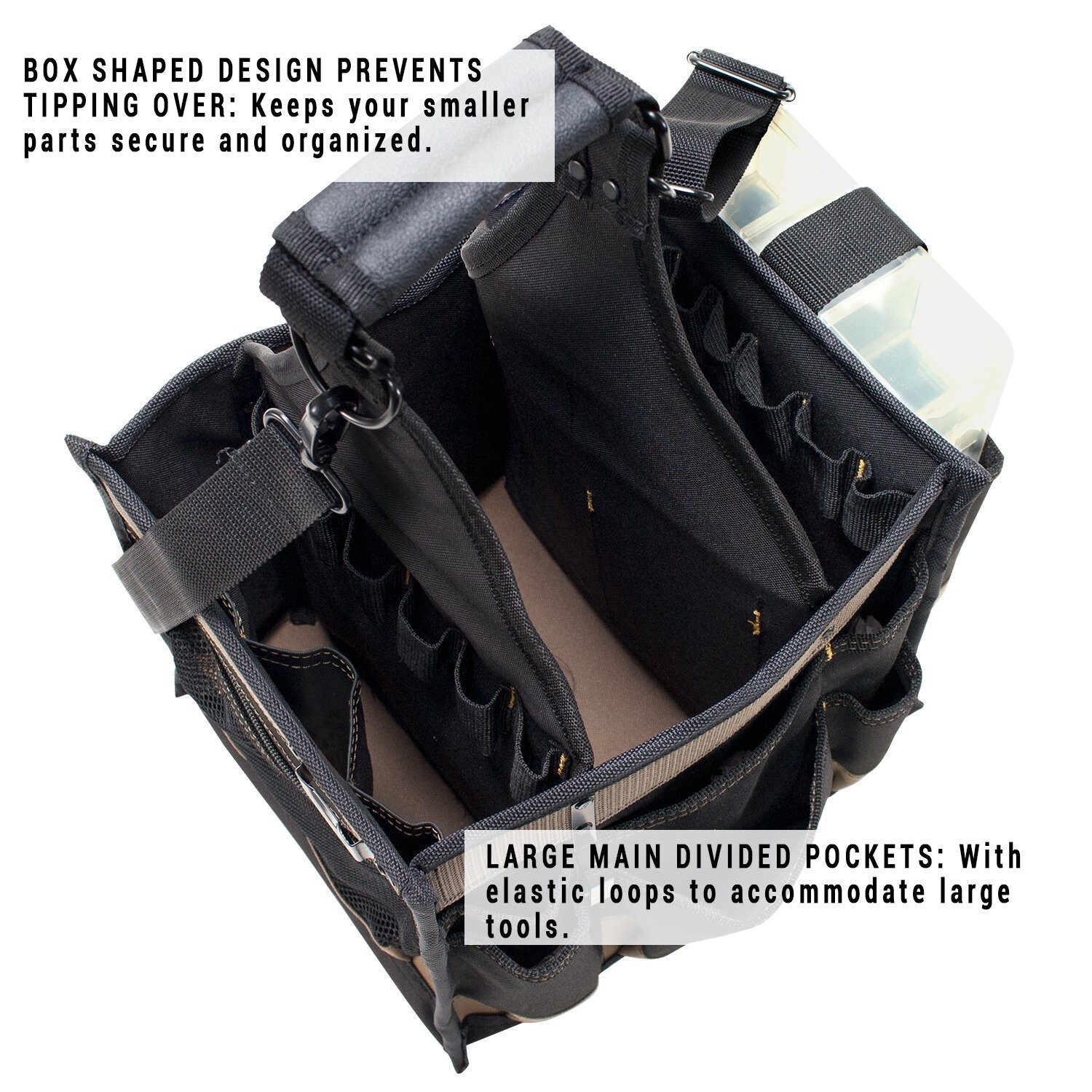 CLC Custom LeatherCraft 1528 Large Electrical and Maintenance Tool Carrier, B…