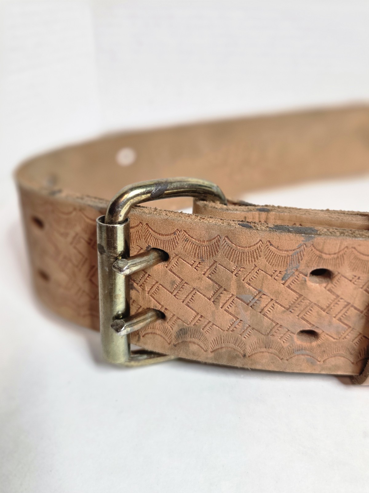 Klein Heavy Duty Utility Leather Work Belt 48×2 Brass Buckle Model 5415
