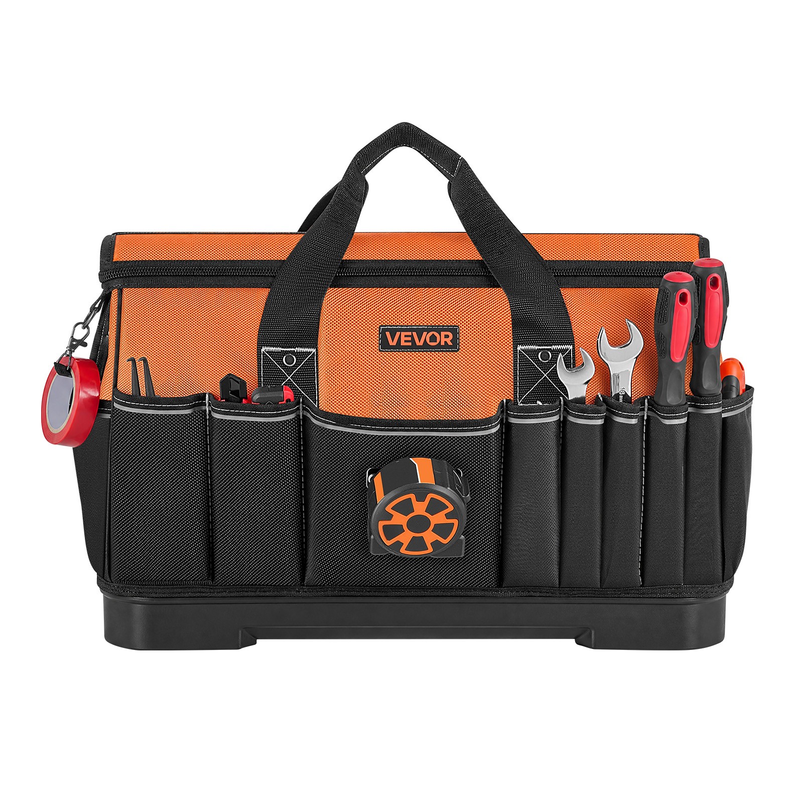 VEVOR Tool Bag 19.1 Inch 33-Pocket Portable Tool Box with Water-Resistant Base