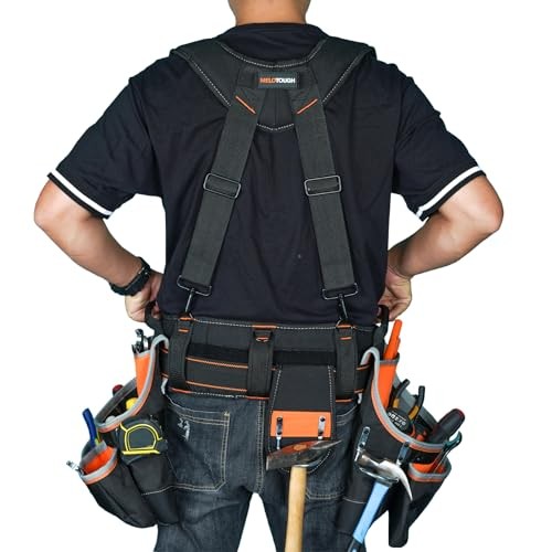 Pro Framer Combo System Tool Belt with Suspenders Construction Orange Color
