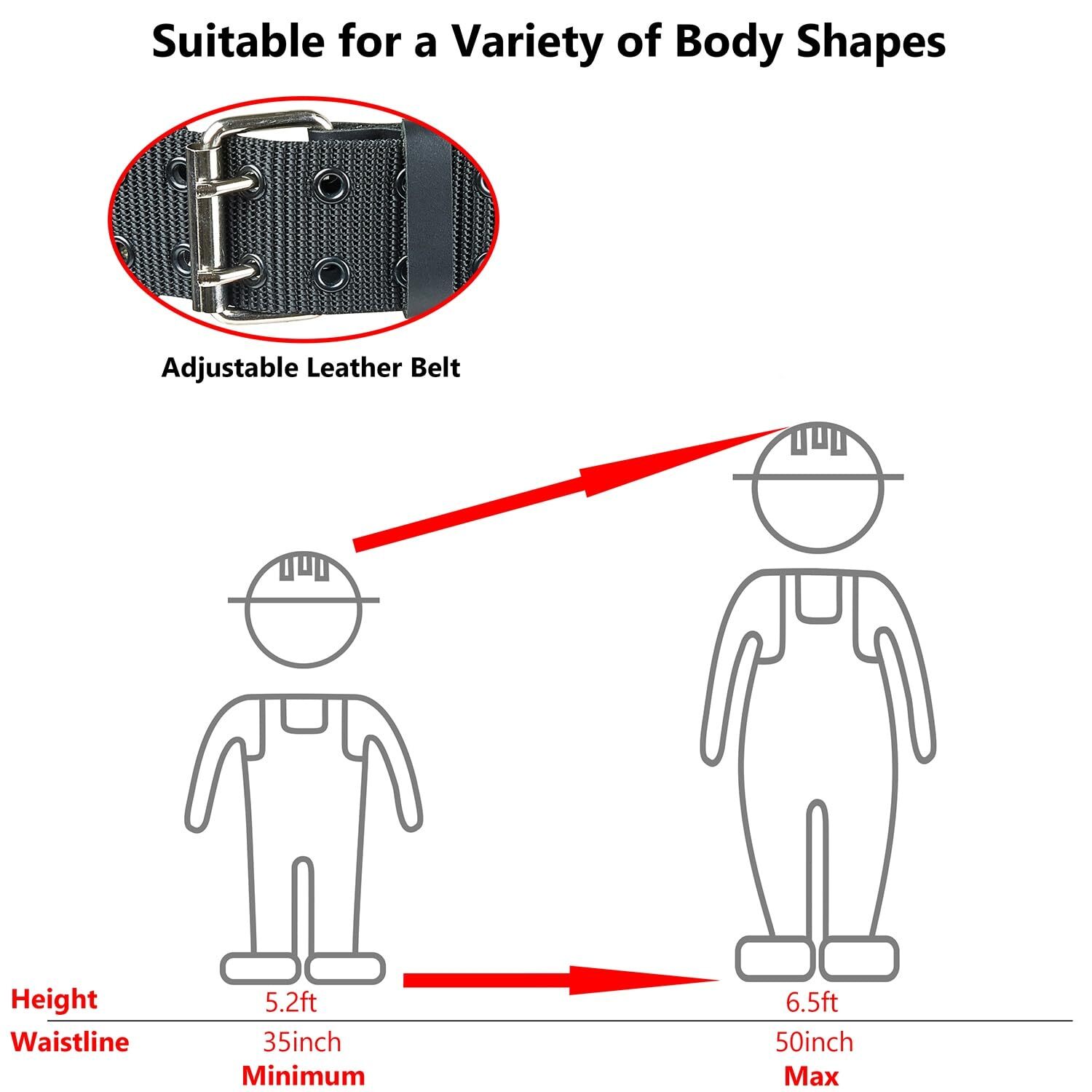 Tool Belt Fit For Waist 35to 50 Electrician&carpenter Storage Tools
