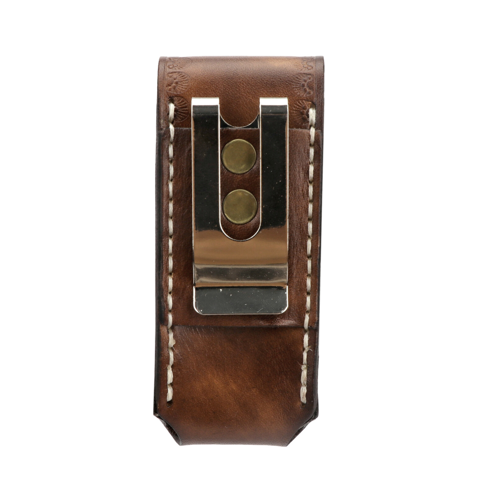 Tourbon Real Leather Fold Knief Sheath Pouch Tool Belt Loop Case Hunting Camping