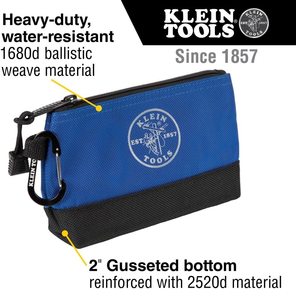 Klein Tools 55559 Stand-Up Zipper Bag Tool One Size, Gray/Black, Blue/Black