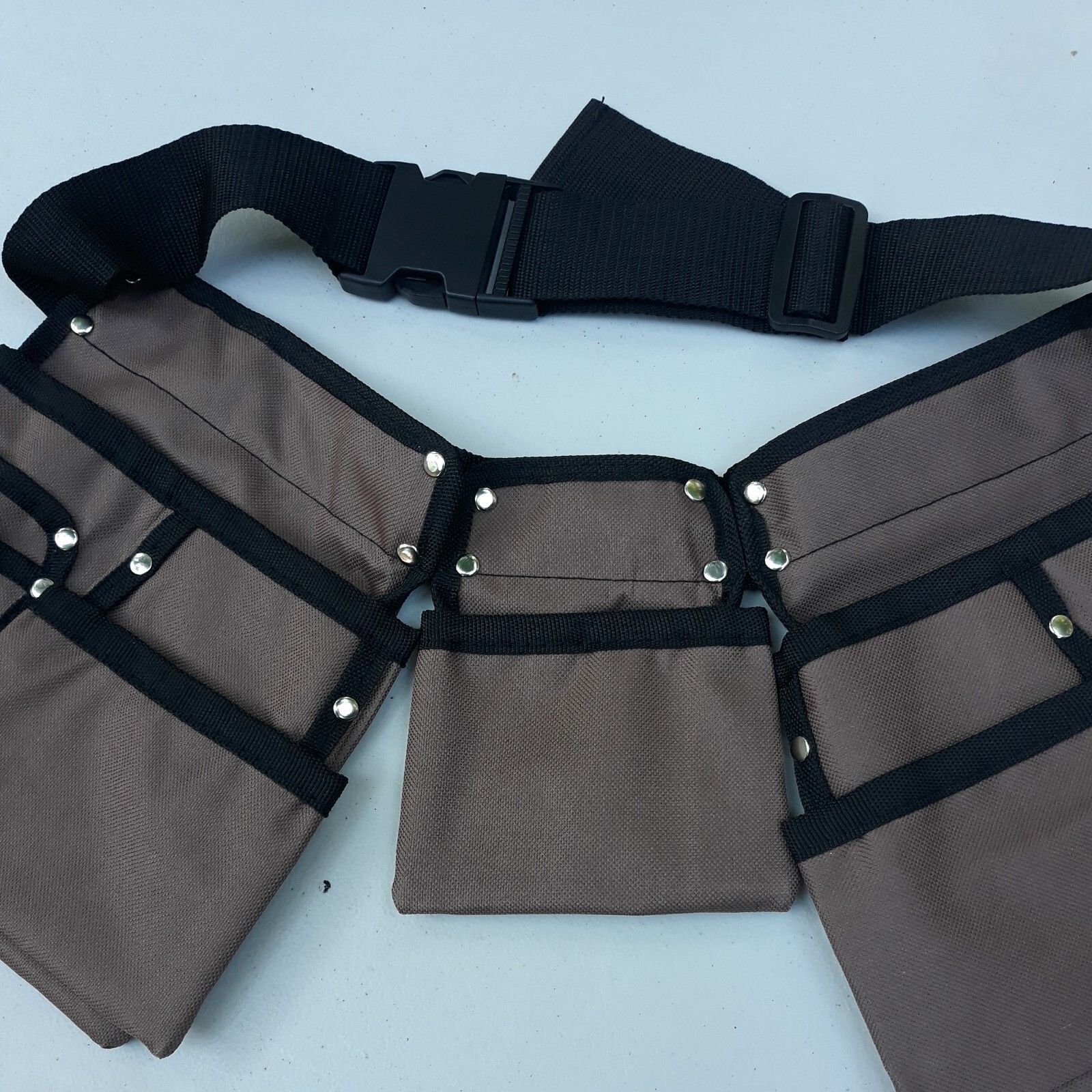 Heavy Duty Construction Tool Belt 11 Pocket Brown Black Work Adjustable