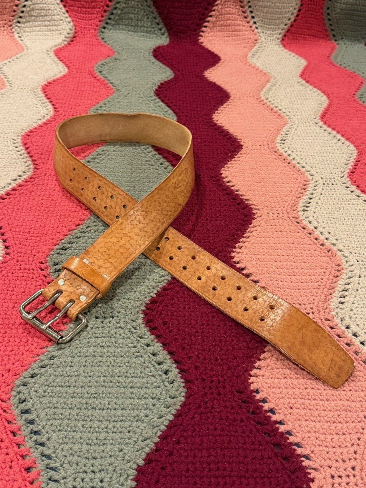 Work Belt McGuire-Nicholas Cowhide Leather With Roller Heavy Duty Buckle 40”