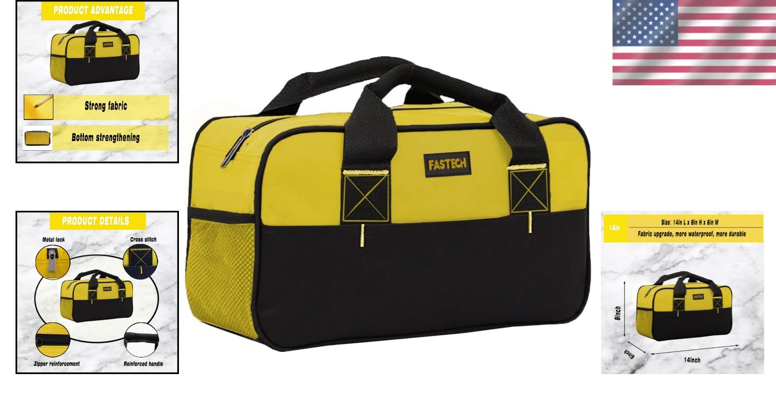Heavy-Duty Waterproof Tool Bag with Soft Handle – Great for Professionals