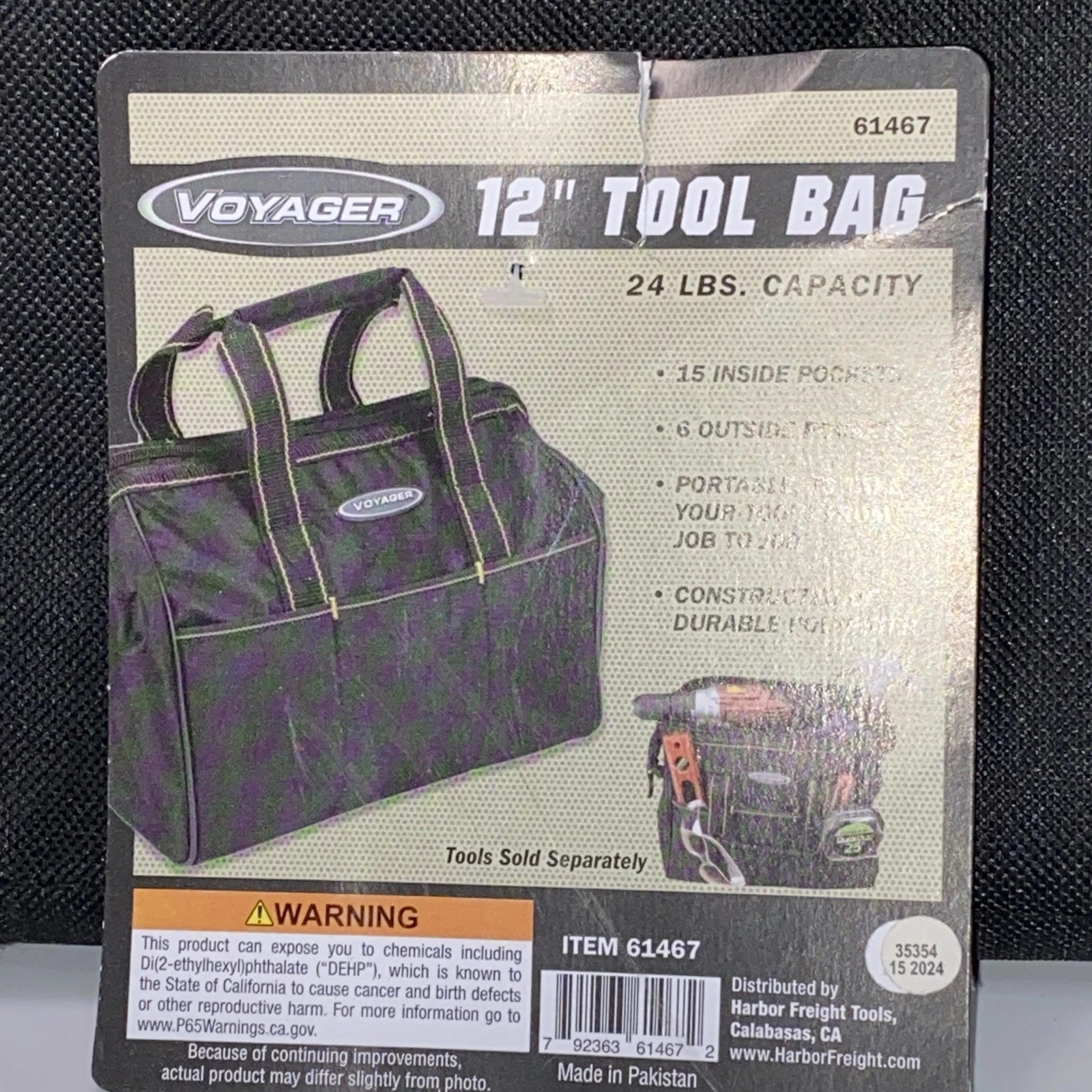 NEW Voyager 12″ Portable Tool Bag with 21 Pockets and 24 lb Capacity Tool Bag –