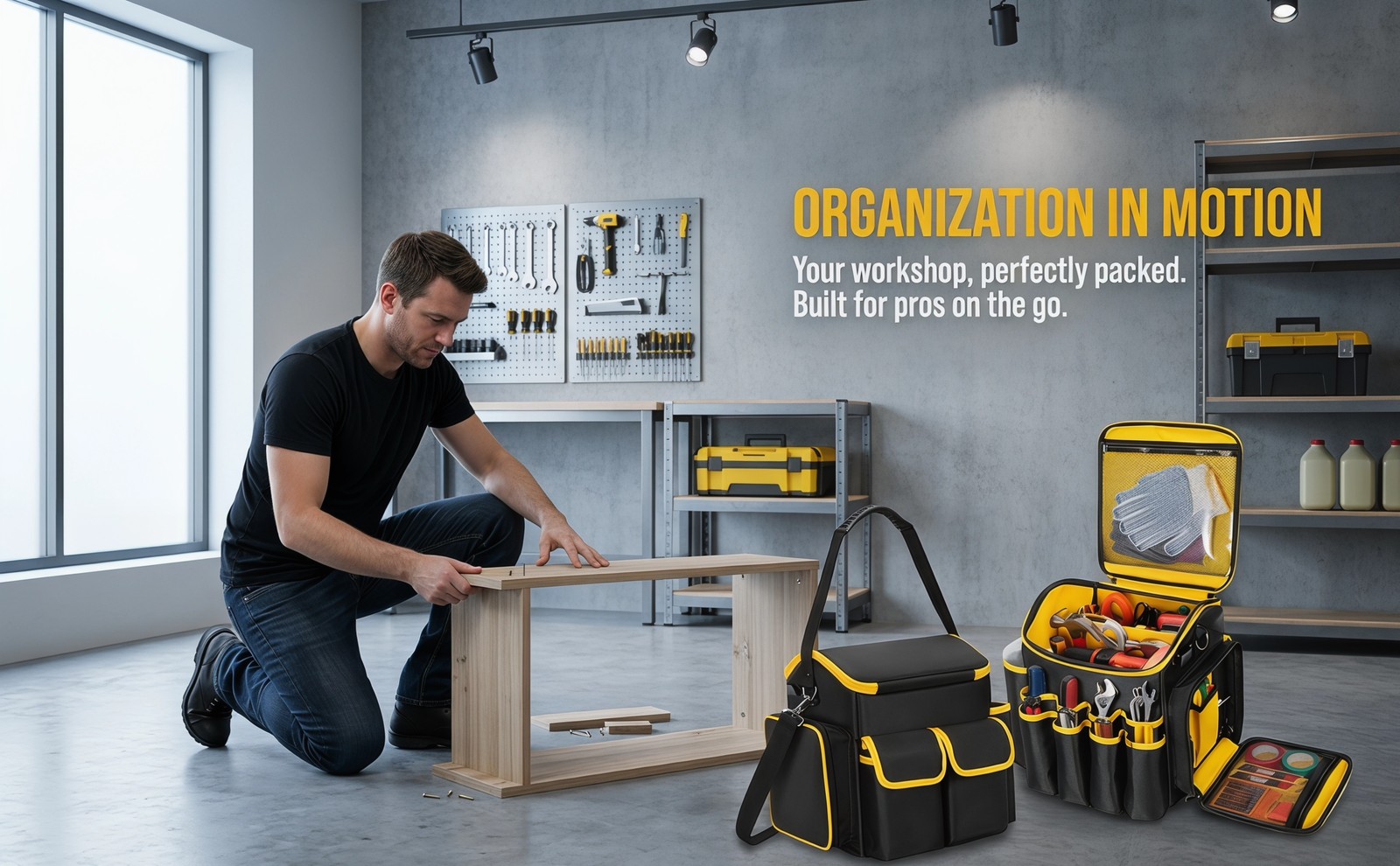 Tool Bag Heavy Duty Tool Tote Storage Bag Portable Organizer with Multiple