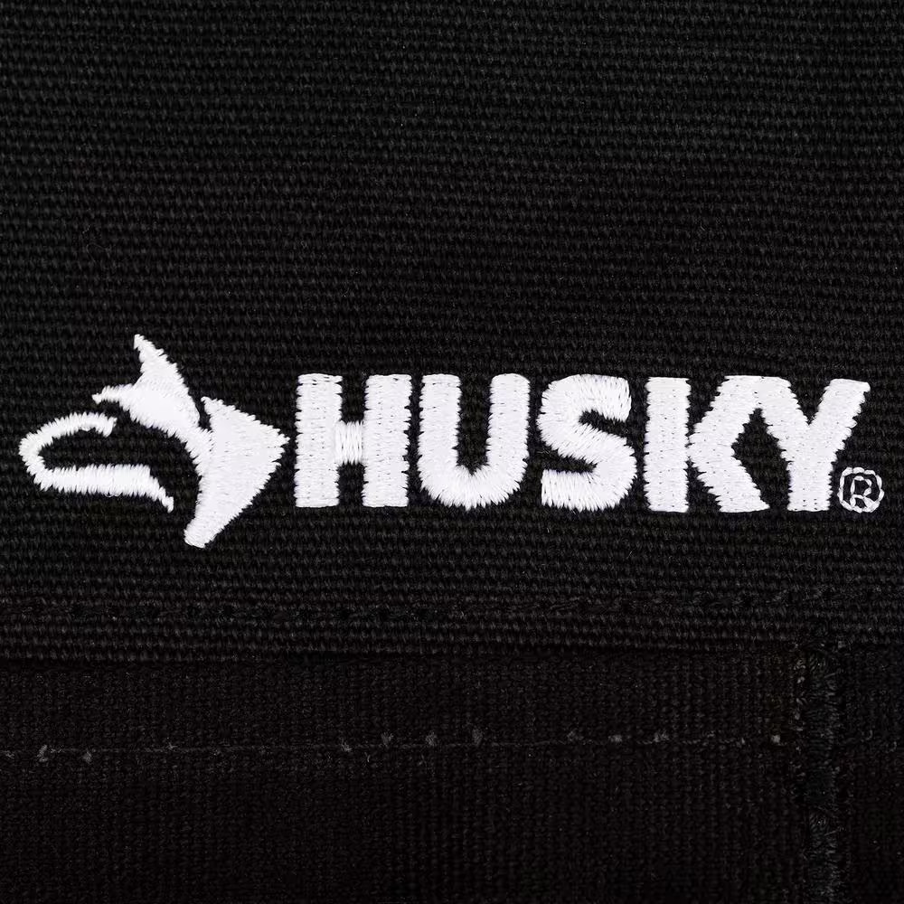 23 In. 16-Pocket Black Canvas Bib Tool Work Apron