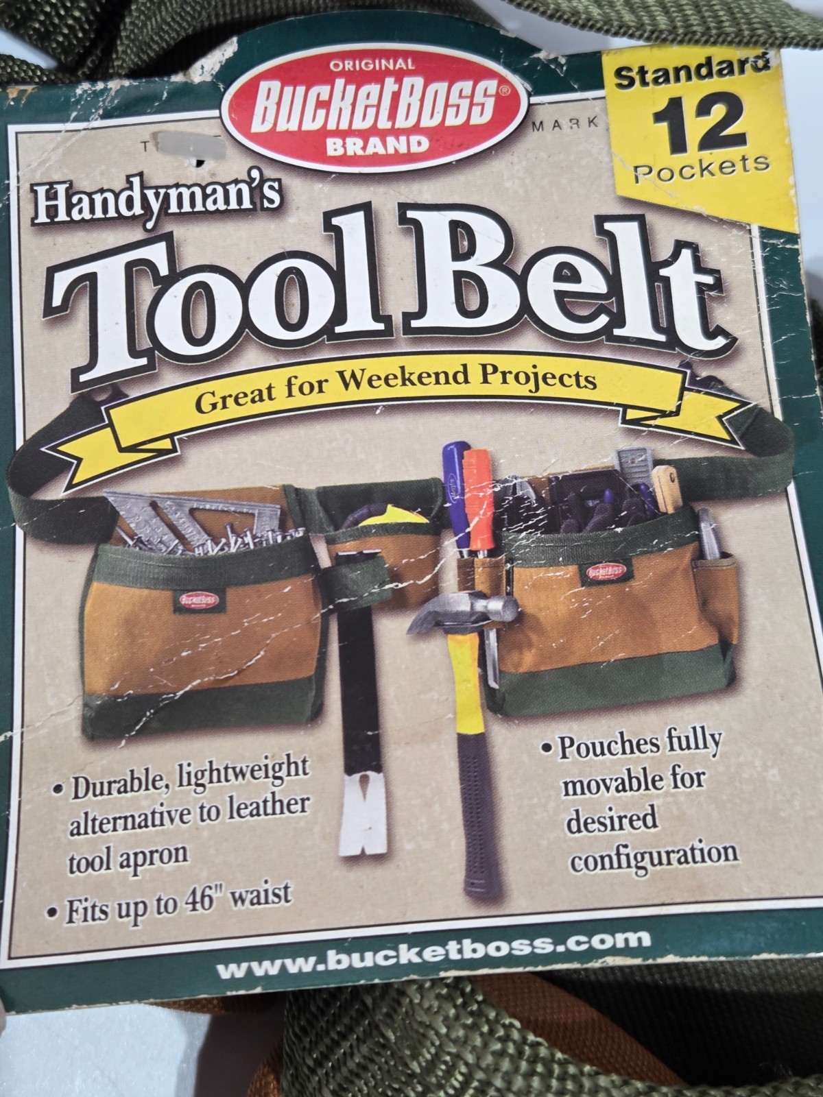 Bucket Boss Brand Handyman’s 12 Pocket Tool Belt Canvas Up to 46″ Waist 3 Pouch