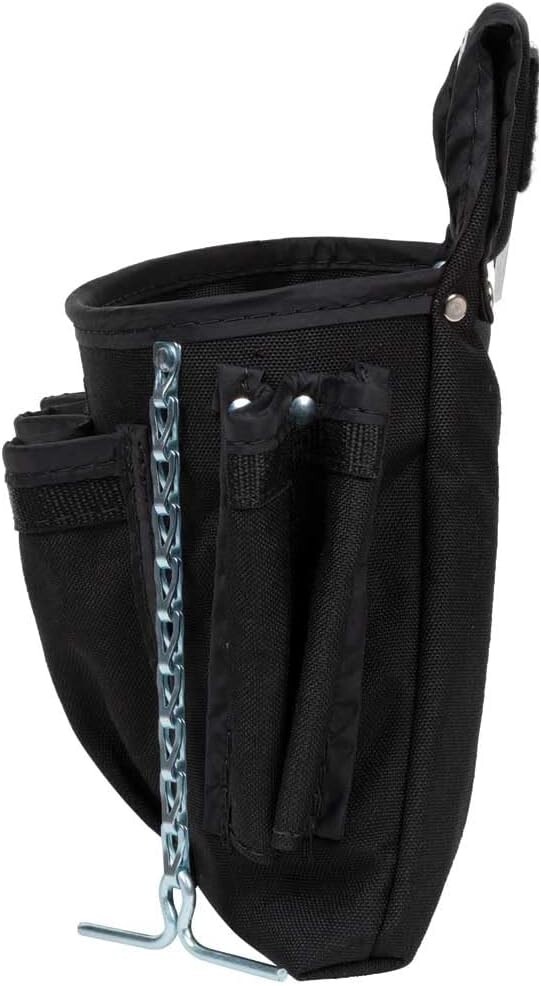 Lightweight 18-Pocket Tool Pouch with Rivet Reinforced Stitching – Black
