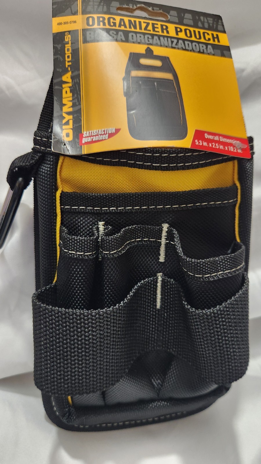Olympia-Tools Organizer Pouch, w/ Caribiner, Multiple Pockets, Easy Tool Access