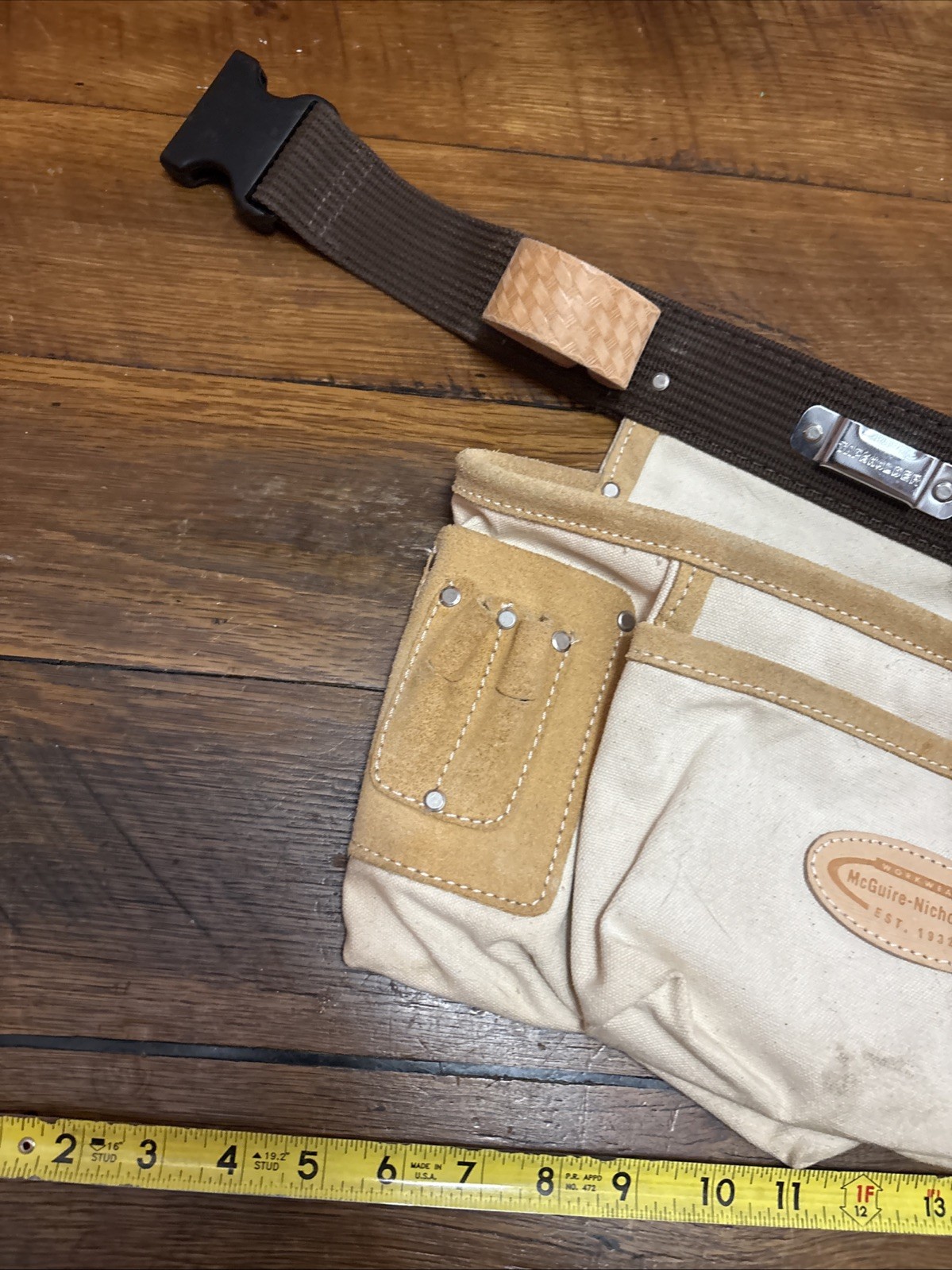 McGuire-Nicholas Tool Belt Canvas & leather Pouch Hammer Holder