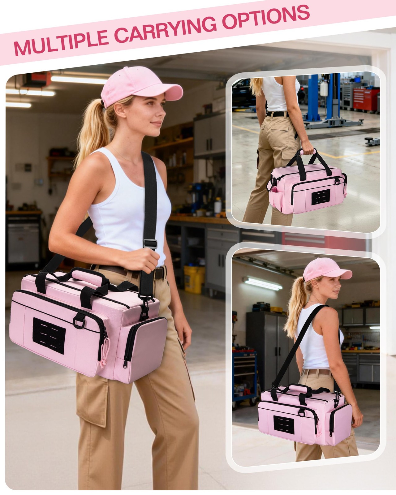 Trahzia Tactical Tool Bag for Women, 16 Inches Tool Storage Organizer Box wit…