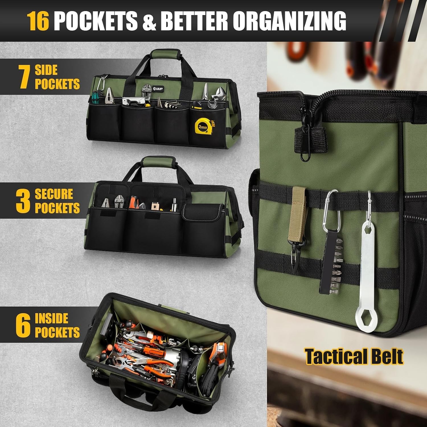 Large Capacity Tool Organizer Bag with Shoulder Strap