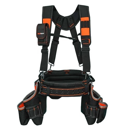 Pro Framer Combo System Tool Belt with Suspenders Construction Orange Color