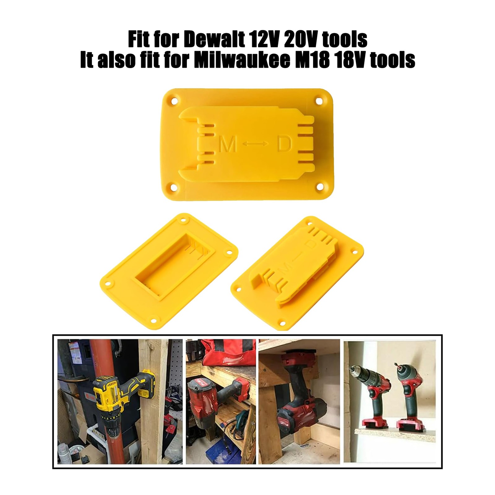 Tool Holders Compatible with Dewalt Drill Driver 20V 12V, Wall Mount Drill Ho…