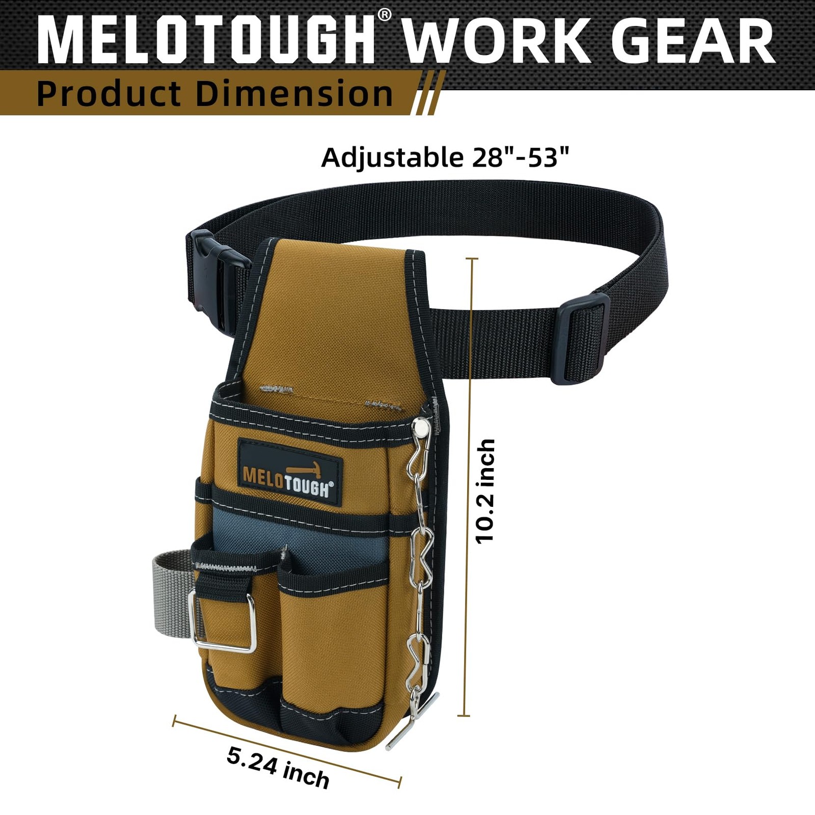 MELOTOUGH Pocket Tool Pouch Tool Belt Pouches with Belt Clip Utility Mini Too…