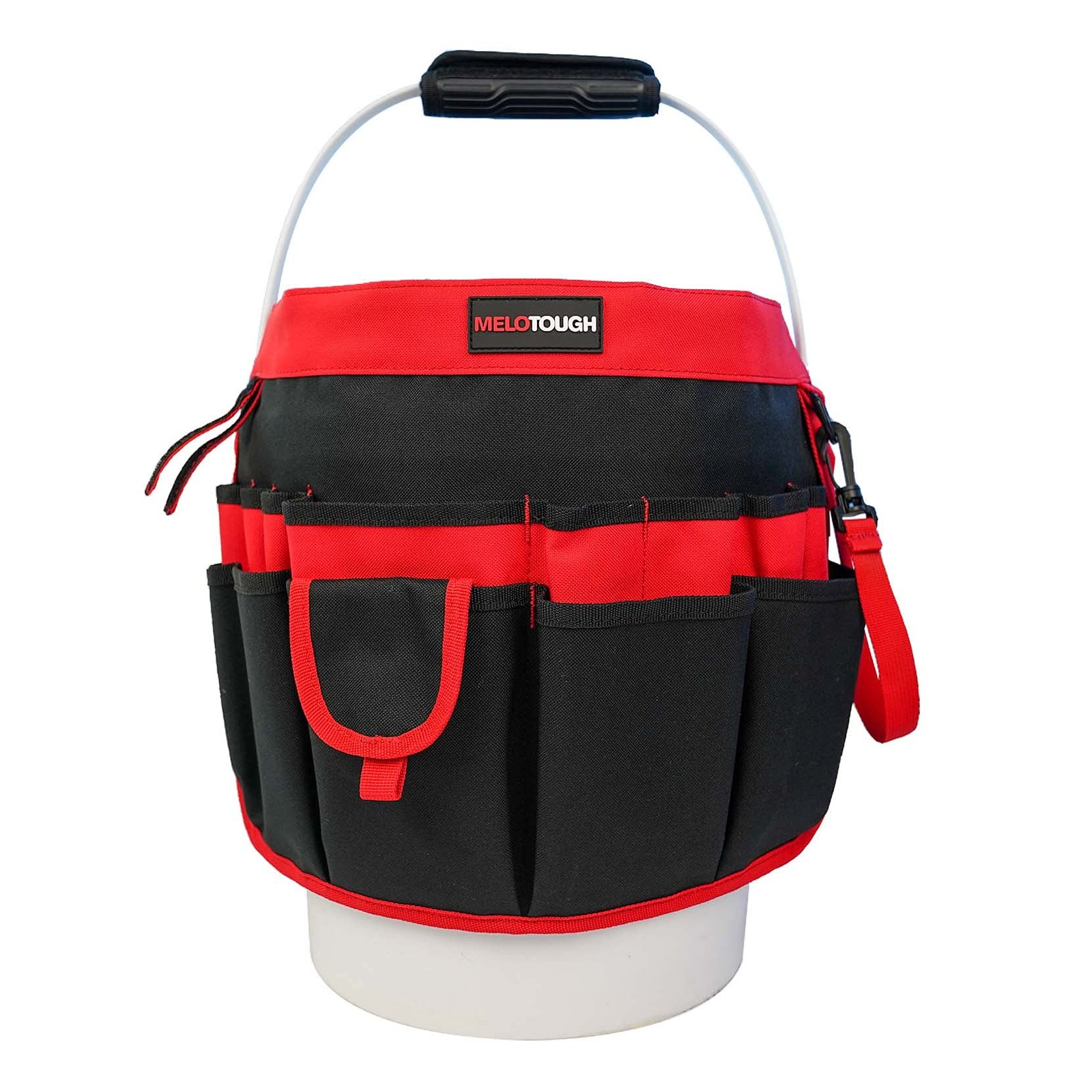 Bucket Tool Organizer With 35 Pockets Fits to 3.5-5 Gallon Bucket (Red)