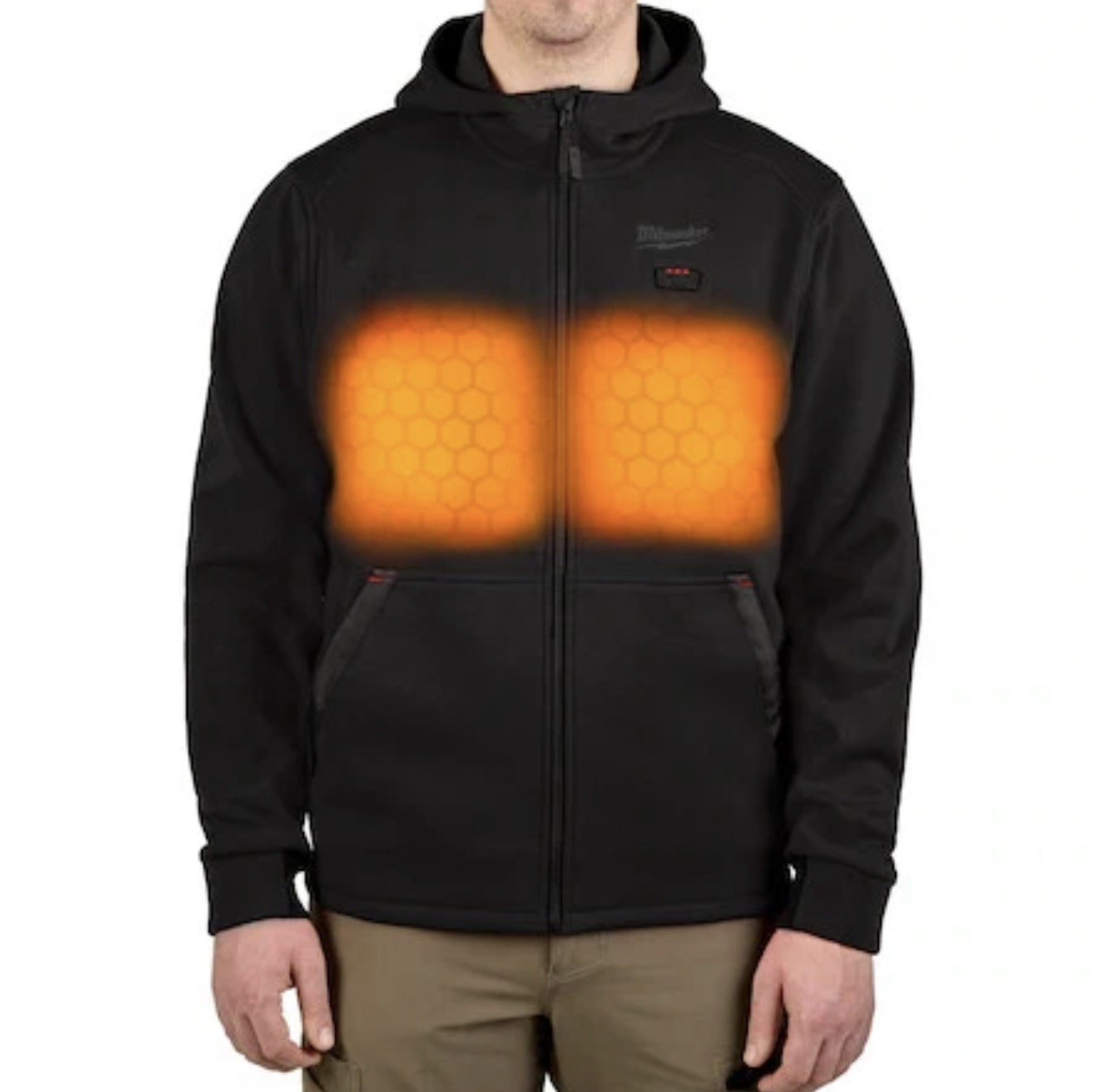 Milwaukee Tool M200b-21M Men’s Heated Hoodie, Up To 8 Hours Time, Zipper