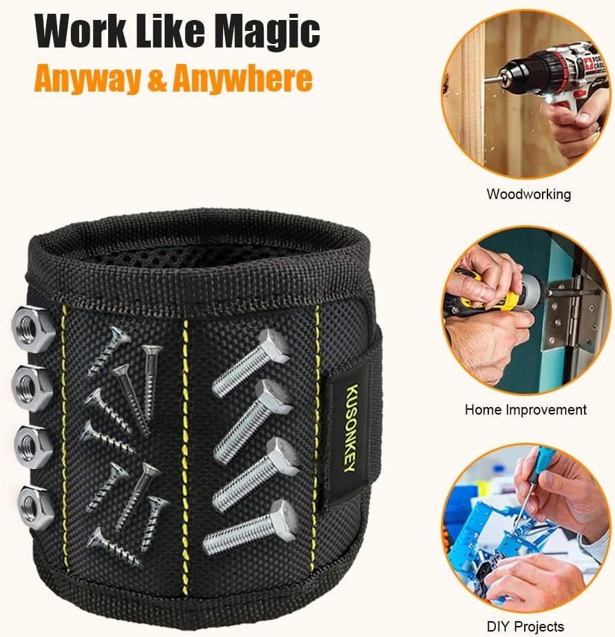 Unisex Magnetic Wristband for Screws & Bolts – Ideal Birthday Gift for Him/Her