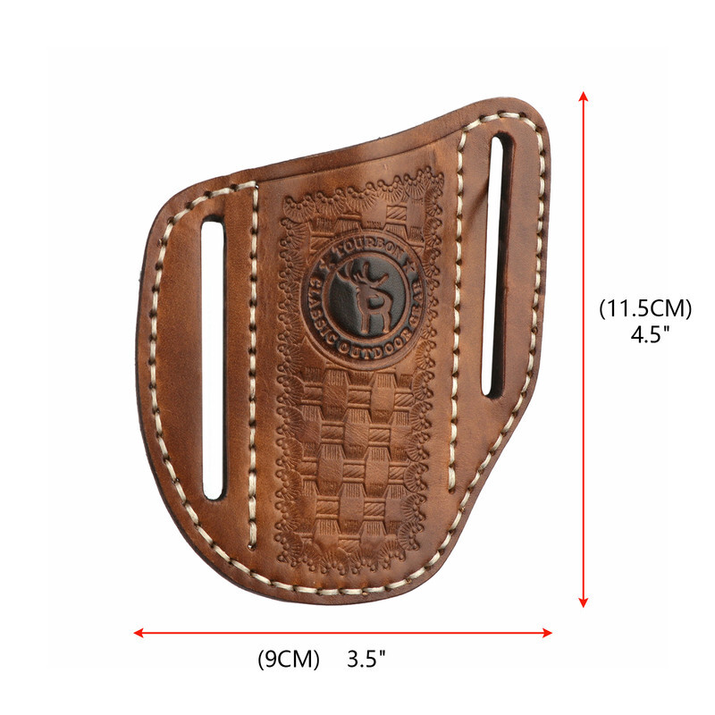 TOURBON Leather Tool Belt Sheath Folding Knife Pocket Carry Gift-Specialoffer